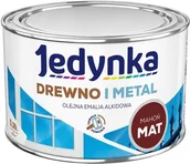 Farby do metalu - Jedynka Emalia alkidowa mat mahoń 0 36 l - miniaturka - grafika 1