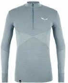 Koszulki sportowe męskie - Salewa męska M Zebru Responsive 1/2 Zip Tee koszulka, kaczka zielona, 50/L 00-0000027967 - miniaturka - grafika 1