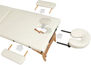 tectake 2-strefowy stół do masażu Freddi z wyściółką 5cm i drewnianą ramą - beżowy 401462 - Stoły i łóżka do masażu tectake 2-strefowy stół do masażu Freddi z wyściółką 5cm i drewnianą ramą - beżowy 401462 - Stoły i łóżka do masażu - miniaturka - grafika 4