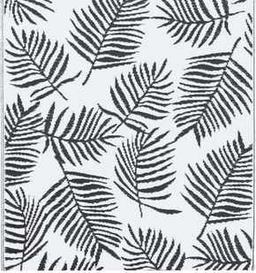 vidaXL Dywan na zewnątrz, biało-czarny, 80x150 cm, PP 310424 - Dywany zewnętrzne - miniaturka - grafika 3