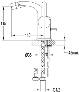 Omnires Darling DA5020 CR - Baterie bidetowe - miniaturka - grafika 2