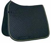 Akcesoria jeździeckie - HKM Schabracke, małe pikowane, Dressur, czarny/złoty - miniaturka - grafika 1