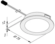 Lampy pozostałe - HERA Oświetlenie meblowe LED Dynamic FAR 68 stal 3W CCT - miniaturka - grafika 1