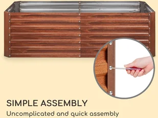 Blumfeldt Blumfeldt Rust Grow, ogrodowa grządka podwyższona, ocynkowana blacha stalowa, rdzawe wykończenie GDMB4-Rust200*100*60 - Skrzynie ogrodowe - miniaturka - grafika 7