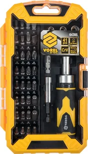 Vorel WKRĘTAK Z GRZECHOTKĄ Z WYMIENNYMI BITAMI 41SZT 64385 64385 - Śrubokręty - miniaturka - grafika 3