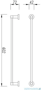 Omnires Modern Project wieszak na ręcznik 60 cm antracyt MP60216AT - Wieszaki łazienkowe Omnires Modern Project wieszak na ręcznik 60 cm antracyt MP60216AT - Wieszaki łazienkowe - miniaturka - grafika 2