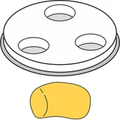 Maszynki do makaronu - Końcówka do wyrobu makaronu GNOCCHI grube pełne rurki 1 otwór śr 13 mm MPF2.5/4 Hendi 229415 - miniaturka - grafika 1