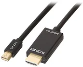 Kable - LINDY Lindy 36926 1 m Passive Mini DisplayPort na HDMI 4 K adapter cable  czarny 36926 - miniaturka - grafika 1