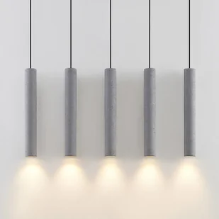 Lindby Concretto lampa wisząca 5 betonowych kloszy - Lampy sufitowe - miniaturka - grafika 3
