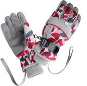Rękawice narciarskie - HI-TEC Dziecięce Rękawiczki HI-TEC KELLY JR 86092-MI CH/R R/B R - miniaturka - grafika 1