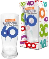 Szklanki - Pigmejka Szklanka do piwa, baloniki 60 lat, 500 ml - miniaturka - grafika 1