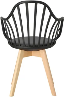 Intesi Krzesło Sirena z podłokietnikami czarne - Krzesła - miniaturka - grafika 2