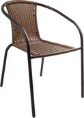 Fotele i krzesła ogrodowe - Majowo.pl RATTANOWE KRZESŁO OGRODOWE W KOLORZE BRĄZOWYM HERKULES 2 BRĄZ - miniaturka - grafika 1