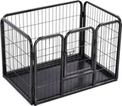 Budy dla psów - vidaXL VidaXL Kojec dla szczeniąt stalowy 93 x 63 x 61 cm 170575 - miniaturka - grafika 1