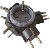 Przedłużacze i rozgałęźniki - Emos Adapter podróżny czarny P0053 - miniaturka - grafika 1