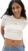 Koszulki i topy damskie - Vans t-shirt damski FLYING V CROP CREW TEE Oatmeal Heather - miniaturka - grafika 1