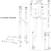 Części rowerowe - RockShox Rockshox 11.4015.230.000 Boxxer część zamienna widelec, czarna R5230000 - miniaturka - grafika 1