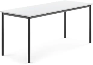 AJ Produkty Biurko SONITUS, 1800x700x760 mm, biały laminat, antracyt - Meble do szkół i przedszkoli AJ Produkty Biurko SONITUS, 1800x700x760 mm, biały laminat, antracyt - Meble do szkół i przedszkoli - miniaturka - grafika 1