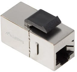 LANBERG Łącznik keystone gniazdo RJ45 RJ45 FTP kat.6 do puszki montażowej złączka sieciowa + EKSPRESOWA KSF6-3000 - Wtyczki i adaptery - miniaturka - grafika 2