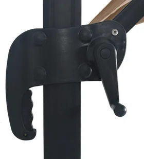 vidaXL Parasol z LED i aluminiowym słupkiem, 400x300 cm, taupe vidaXL - Parasole ogrodowe - miniaturka - grafika 9