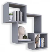 Półki do salonu - Szara skandynawska półka wisząca L5-M81 - miniaturka - grafika 1