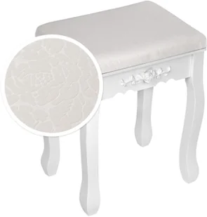 tectake Toaletka z 7 szufladami, lustrem i taboretem w antycznym stylu - biały 402074 - Toaletki - miniaturka - grafika 6