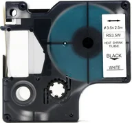 Dodatki do drukarek i skanerów - DYMO RHINO Aimotech Rurka koszulka) termokurczliwa zamiennik do średnica 3.5mm szer wydruku 6mm dł 2.5m biała czarny nadruk RS3.5W - miniaturka - grafika 1