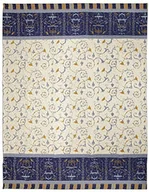 Koce - Bassetti Bassetti OPLONTIS Koc dzienny, bawełna, niebieski, 180 x 255 9320792 - miniaturka - grafika 1