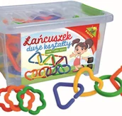 Zabawki interaktywne dla dzieci - Bączek Bączek Zestaw Łańcuszek Duże Kształty 59 el. ŁDKSZ 2551 - miniaturka - grafika 1