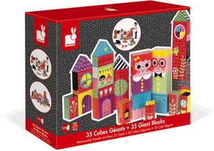 Janod Ogromne klocki 2 w 1 Domki i postacie 35 elementów - J02735 - Klocki - miniaturka - grafika 7