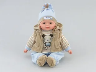 ADAR Lalka bobas z dźw.w worku PL 35cm 417700 - Lalki dla dziewczynek - miniaturka - grafika 2