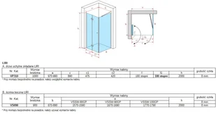 Atrium Liri 100x90 VP310+VS090 - Kabiny prysznicowe - miniaturka - grafika 8