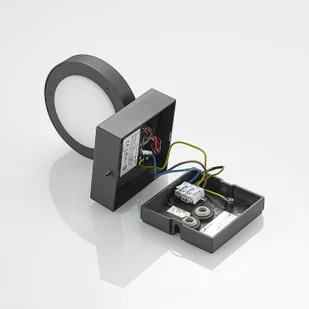 Lucande Lucande Belna kinkiet zewnętrzny, grafit, czujnik - Lampy ogrodowe - miniaturka - grafika 5