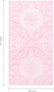 VidaXL Dywan na zewnątrz, różowy, 80x150 cm, PP! 310456 VidaXL - Dywany zewnętrzne - miniaturka - grafika 7