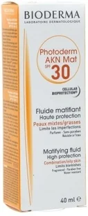 Bioderma Photoderm AKN Mat przeciwsłoneczny krem matujący SPF30/UVA 13 40ml - Kremy do twarzy z filtrem - miniaturka - grafika 3