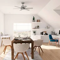 Wentylatory sufitowe - HUNTER Hunter Kennicott wentylator sufitowy srebrny - miniaturka - grafika 1