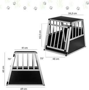 PETSTUFF TRANSPORTER DLA PSA ZWIERZĄT ALUMINIOWA KLATKA M 30070001 - Sprzęt podróżny i transportery dla psów - miniaturka - grafika 4