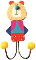 Wyposażenie pokoiku dziecięcego - Bino Drewniany wieszak miś 99871334 - miniaturka - grafika 1