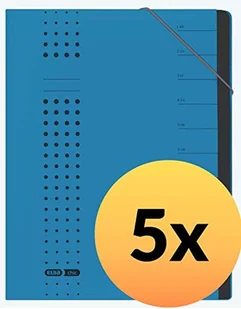 Elba 400001035 teczka na dokumenty chic 5 szt. A4 12 przegródek z pustymi literami z kartonu w kolorze niebieskim 400001035 - Teczki i skoroszyty - miniaturka - grafika 2