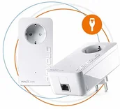 Zasilacze do urządzeń sieciowych - Devolo devolo Magic 2 LAN: wydajny zestaw startowy Powerline o przepustowości 2400 Mbit/S do sieci domowej przez dLAN, 1 Gigabit LAN przyłącze Pro adapter do magicznego Internetu z gniazdka, biały 8413 - miniaturka - grafika 1