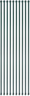 vidaXL Słupki ogrodzeniowe, 10 szt., 1,5 m, metalowe, zielone vidaXL - Pozostałe akcesoria do uprawy roślin - miniaturka - grafika 5