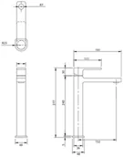 Baterie umywalkowe - Omnires Baretti Bateria umywalkowa wysoka chrom BA7812CR - miniaturka - grafika 1