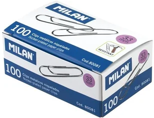 MILAN Spinacze ocynkowane 33mm 100szt MILAN - Spinacze i klipsy do papieru - miniaturka - grafika 2