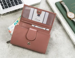 Cavaldi 4U Klasyczny skórzany portfel damski z klapą na zatrzask - Portfele - miniaturka - grafika 13