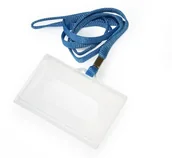 Identyfikatory - Argo Identyfikator Holder z taśmą NIEBIESKĄ 1 sztuka 601033L - miniaturka - grafika 1