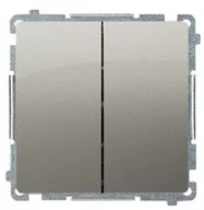 Wyłączniki światła i elektryczne - Kontakt Kontakt_Simon Łącznik schodowy podwójny z podświetleniem (moduł) 10AX. 250V. zaciski śrubowe satynowy BMW6/2L.01/29 - miniaturka - grafika 1