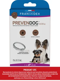 Zolux FRANCODEX Obroża biobójcza PREVENDOG 35 cm dla bardzo mał FR179190 - Obroże dla psów - miniaturka - grafika 2