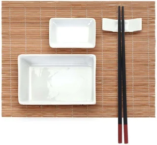 EH Excellent Houseware Zestaw do serwowania sushi dla 2 osób z bambusową matą 210000660 - Inne naczynia kuchenne - miniaturka - grafika 7