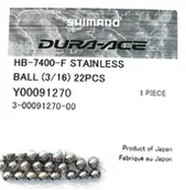 Części rowerowe - SHIMANO Kulki piasty HB7800/7700/950 srebrny Y00091270 - miniaturka - grafika 1
