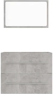 VidaXL Lumarko 2-częściowy zestaw mebli łazienkowych, szarość betonu, płyta 804849 VidaXL - Meble łazienkowe - miniaturka - grafika 6